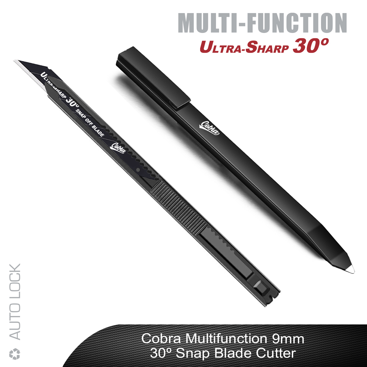 Cobra Multifunction 9mm 30º Snap Blade Cutter